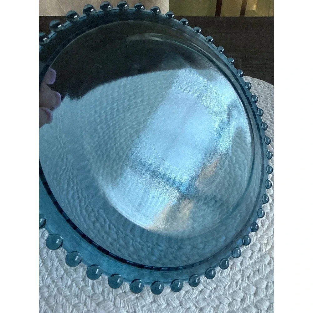 Candlewick Salad Luncheon Plate Set of 6‎ MCM Teal Blue 8